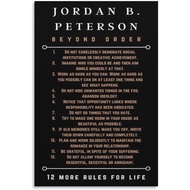 Jordan Petersons 2 Rules For Life Motivational Success Positive Quotes Poster Canvas Wall Art Pictur