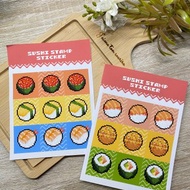 Pixel sushi stamp sticker