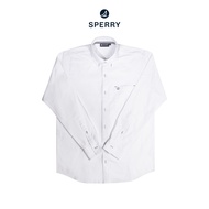 SPERRY ESSENTIAL OXFORD SHIRT LS เสื้อเชิ้ต ผู้ชาย สีขาว ( STF24AP01T03001 )
