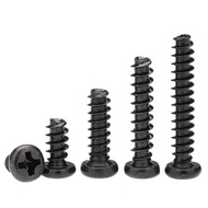 Broken Tail Black Self-Tapping Screw Phillips Flat Tail Iron PB Screw Plate Head Self-Tapping Round 