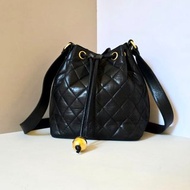 絕版中古包 Chanel古董黑色水桶包 側背包 單肩包 斜背包 二手包