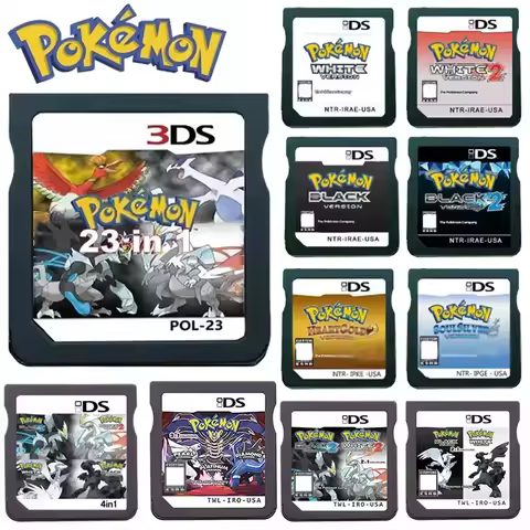 Pokémon-NDS Game New 23 In 1 Series Memory Card for NDS 3DS Video Game Console English Language US V