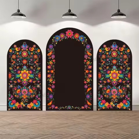 VIKAMA Mexican Carnival Flower Arch Background Decoration for Cinco De Mayo 5th Festival Birthday Pa