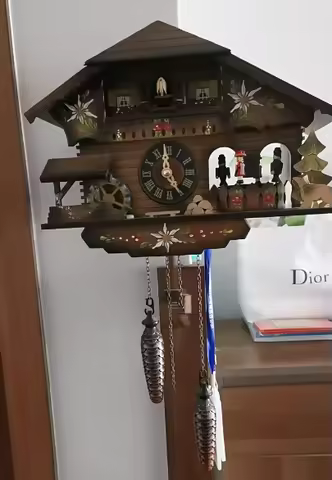 Quartz Cuckoo Clock Movement Cuckoo Clock Wall Clock Accessories Light Control on The Hour Bird Time