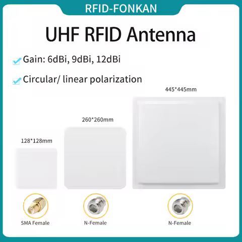 6/9/12dBi Gain Circular/Liinear Polarized Antenna Long Range UHF RFID Antenna for UHF RFID Reader