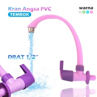 SN Kran Angsa PVC Tembok Bak Cuci Piring Plastik 1/2 Inch - Kran Keran Air PVC Plastik Cuci Piring 1/2"