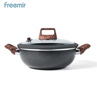 freemir 24cm 3L Wajan Micro-Pressure + Panci Sup 2 in 1 Anti Lengket Alumunium Alloy + Tutup Kaca Te