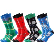 BISOUSOX Dress Socks for Men 9-12 Men’s Funny Fun Colorful Crazy Funky Crew Socks Novelty Happy Cott