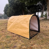 1m/2m Portable Chicken Tunnel with Removable Waterproof Cover and Zipper Door