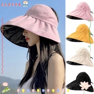 CLEVER Bucket Hat Empty Top Outdoor UV Protection Panama Hat Foldable Sunshade Hat