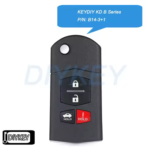 KEYDIY KD B Series P/N: B14-3+1 for Mazda Style Universal Remote Key for KD900 KD-X2 Mini KD KD-MAX