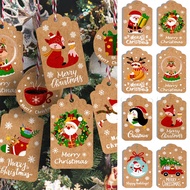 50pcs Creative Kraft Paper Christmas Cards / Creative Hanging Tag for Christmas Tree / Paper Hanging Tag with Rope / DIY Candy Gift Boxes Decorative  Accessories