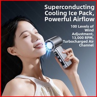 DC3 6000mAh/10000mAh battery Portable handheld fan Semiconductor cooling 8-hour runtime fan