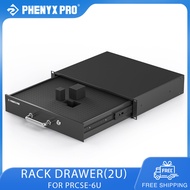 Phenyx Pro PRDWR-2U Locking Rack Drawer Metal Rack Mount Drawer Pre-cut Foam Sliding and Lockable Se