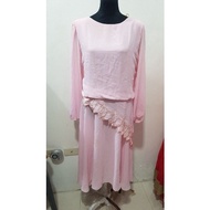 Pink Long dress❤ bridesmaid, mother, ninang  plus size. need wash.