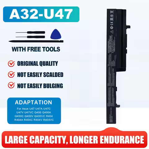 New 5200mAh A32-U47 Laptop Battery for Asus U47 U47A A41-U47 A42-U47 Q400 Q400A Q400C R404 U47C U47V