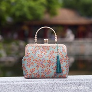 Musim bunga Beg Tangan Antik Cheongsam Baru Beg Tangan Wanita Retro Beg Emas Buatan Tangan Beg Jamua
