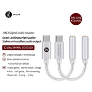 JCALLY JM12 Type C to 3.5mm DAC Chip KT02H20 32bits/384KH DSD128 Digital Audio Adapter