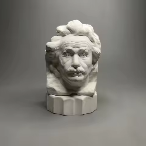 Albert Einstein Model Plaster Sculpture Scientist Bookshelf Decoration Ornament Gift Souvenir Gypsum