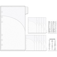 Mogoostry 12pcs A6 Binder Pocket 6Tabs Cash Envelopes with Label Sticker A6 Budget Sheets 2 Pockets 