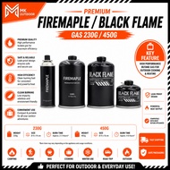 FIREMAPLE/BLACK FLAME Black Premium Butane & ISO Butane Gas 110g - 450g (Nozzle Type & Screw Type)