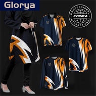 Glorya Adults Kids 100cm -5XL Jersey Baju Muslimah Tshirt Family Set Couple Set Limited Edition PREM