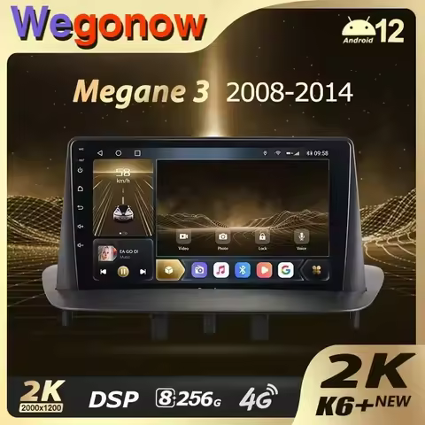Ownice K6+ 2K for Renault Megane 3 2008 - 2014 Car Radio Multimedia Video Player Navigation Stereo G