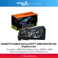 GIGABYTE AORUS GeForce RTX™ 5080 MASTER 16G Graphics Card - GV-N5080AORUS M-16GD