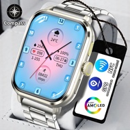 2024ใหม่สำหรับ iPhone นาฬิกาสมาร์ทวอทช์ S9 1.83นิ้ว AMOLED HD 360*360 IP68 NFC กันน้ำอัตราการเต้นของหัวใจนาฬิกาอัจฉริยะสำหรับผู้ชาย