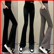 [WRB] Flared Pants Shark Pants Large Size Flared Pants Micro-Flared Pants High Waist Flared Pants Po