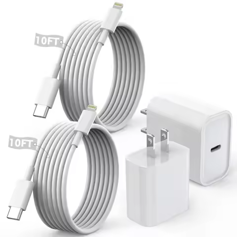 For iPhone Charger Fast Charging 2Pack 20W USBC Charger + 10Ft Lightning Cable for iPhone14/Pro/Pro