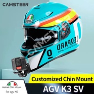 【Worth-Buy】 Camsteer Customized Cnc Aluminium Agv K3sv Helmet Chin Mount For Max Hero 10 9 Insta360one X2 Camera Accessorie