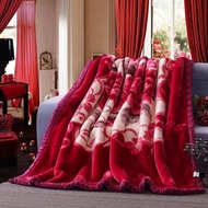 Soft Velvet Snow Fur Blanket with 2 skins 1.7kg thick, Thick Warm Winter Blanket, Premium 2-Layer Pr