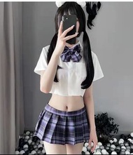 情趣內衣/如觸 趣閣 lustique/🎓🎀 日系JK格子制服/純欲校園風/短版襯衫百褶裙套裝/JK制服/校園風/短裙/純欲穿搭/角色扮演/Cosplay/情趣用品/派對裝/好物推薦/免費順豐智能櫃