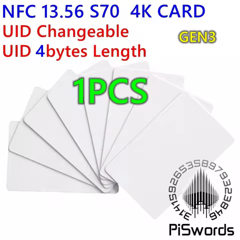 NFC 13.56Mhz S70 UID 0 block 4 bytes GEN3 rewrite changeable rfid card 4Byte writeable chinese magic