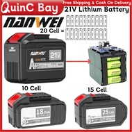 20 Cell NANWEI DAYI Lithium Battery 528tv Cordless Brushless Wrench Mesin Rumput Bateri Replacement