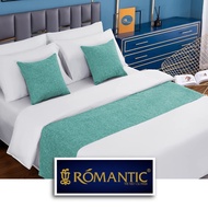 [Garansi] Bed Runner / Selendang Kasur Teal By Romantic Standard Hotel
