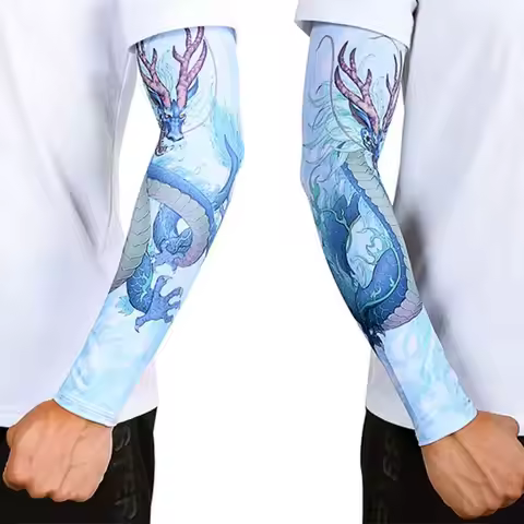 2026 New Model Dragon Game Arm Sleeves, Cycling Cuffs, Arm Warmers, Quick Dry, Sport Gaming, Tattoo 