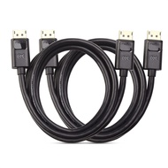 Cable Matters 2-Pack 4K DisplayPort to DisplayPort Cable, Computer Monitor Cable 6 ft, 4K@60Hz, 2K@1