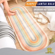 Bright Crown Karpet Lantai Bulu Bedroom Mat Karpet Keset Panjang Lembut Alas Kaki Anti Slip 45x120cm