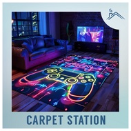 Karpet Velvet Murah Hiasan Bilik E-Sport Alas Kaki Besar Gaming Joystick Controller Design Kids Game