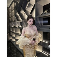 ĐẦM DẠ HỘI BODY 2 DÂY PHỐI CHOÀNG NHÀ KT CLOTHING