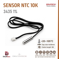 NTC Sensor Probe Temperature Thermistor 3435 1% 1 Mtr cap 4*30mm Black -20 to 105 °C C C C