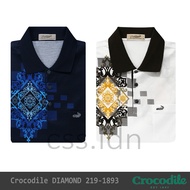 Men's Crocodile Diamond Collar T-Shirt 219-1893 Crocodile Polo Shirt