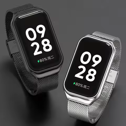 Strap For Xiaomi Mi Band 8 Active Bracelet for Xiaomi Smart Band 8 Active/Redmi2 Stainless Steel Met