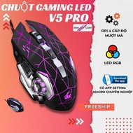 MinCom V5 Wired Gaming Mouse 7 Color LED XINMENG Long Life with Macro Adjustment APP Specialized in 