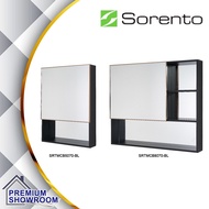 SORENTO Aluminium Water Proof Bathroom Toilet Basin Cabinet Mirror Cabinet ( BLACK ) SRTMCB5070-BL / SRTMCB8070-BL