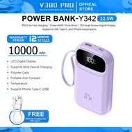 V380 Pro Original Powerbank fast charging  PD22.5W Y342 Portable 20000mAh 25000mAh Comes with three 