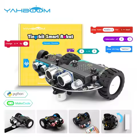 Yahboom Microbit Car Programmable Toys Coding Robotics for Microbit V2 V1 with Battery CE RoHS For S