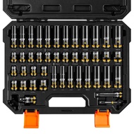 OXND BOEN Pro 3/8" Drive Impact Socket Set, 43-Piece SAE(5/16"-3/4") & Metric(8-19mm) set